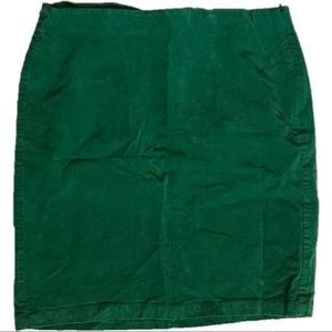 Green corduroy skirt